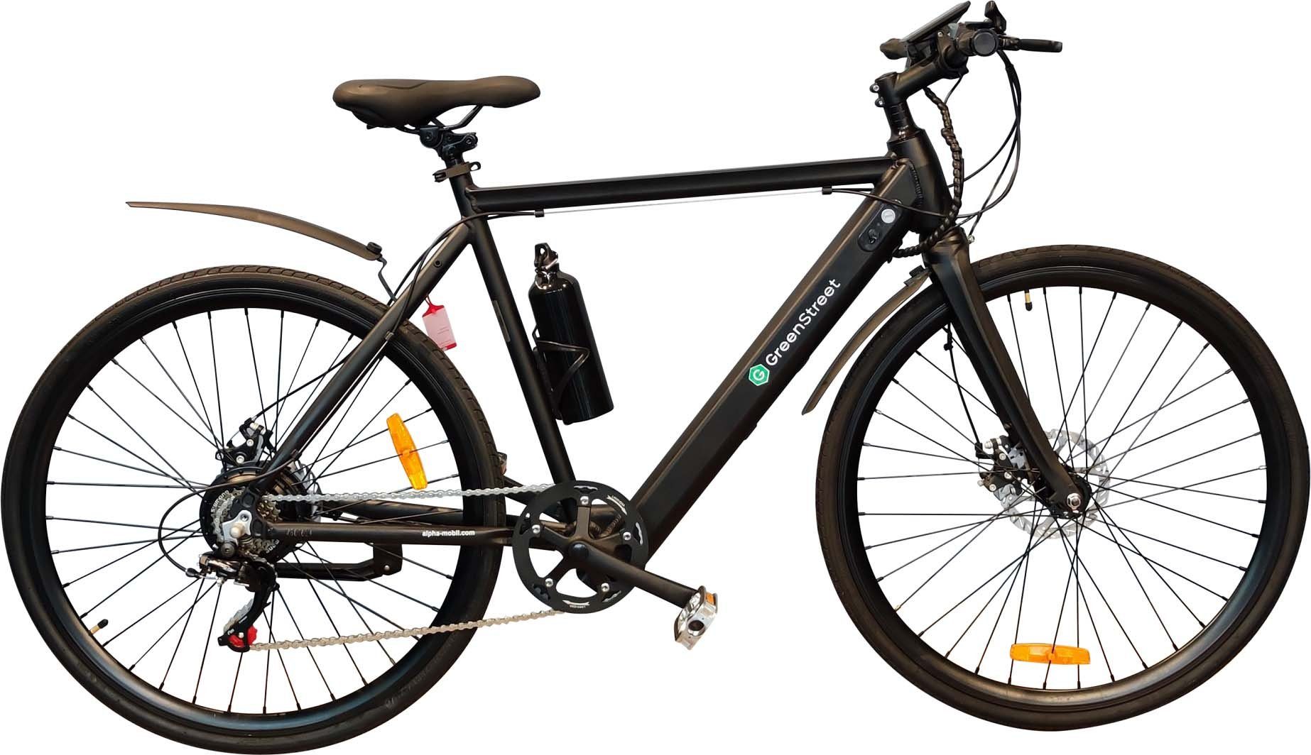 GreenStreet E-Bike Citybike GS2, 6 Gang Shimano, Kettenschaltung, Heckmotor, 280,80 Wh Akku, Batterie, Innerhalb der StVZO