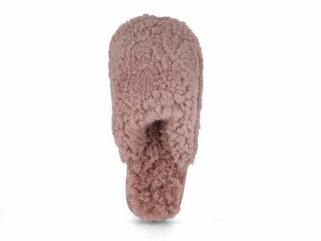 thies Damen Schaffell Pantoffel Fluffy Shearling, new pink, lammfell, winter Hausschuh wärmeisolierend