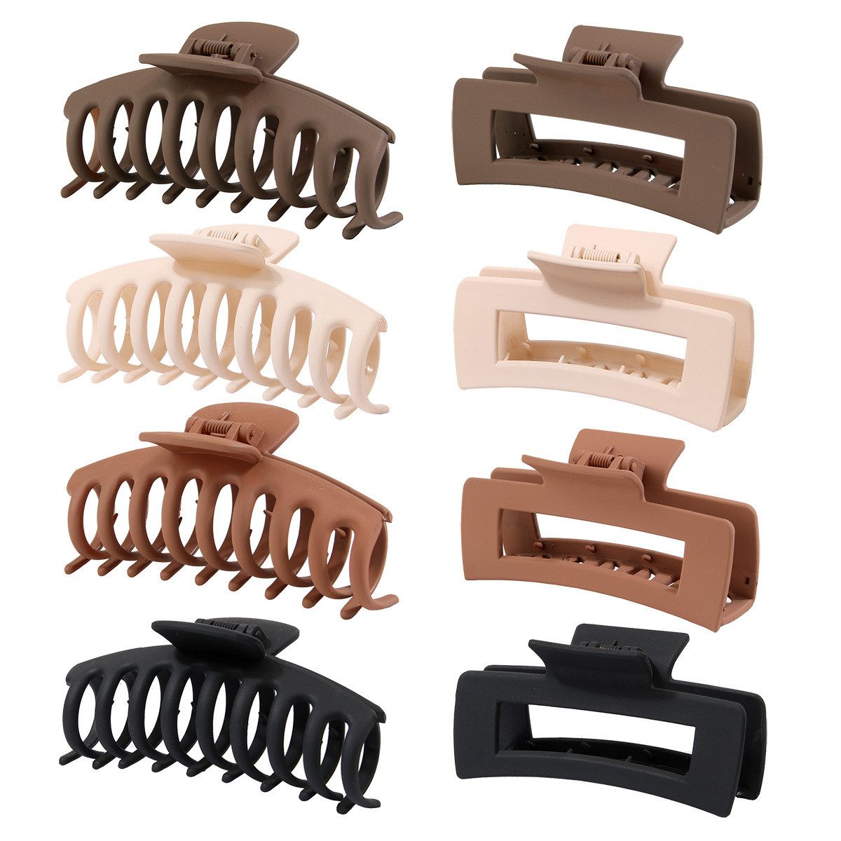 ZEUOPQ Haarspange Damen-Haarspangen-Set 8 pcs 2 Stile 4 Farben modisch rutschfest matt, Frauen und Mädchen für dickes und dünnes Haar Retro Classic Power Hold