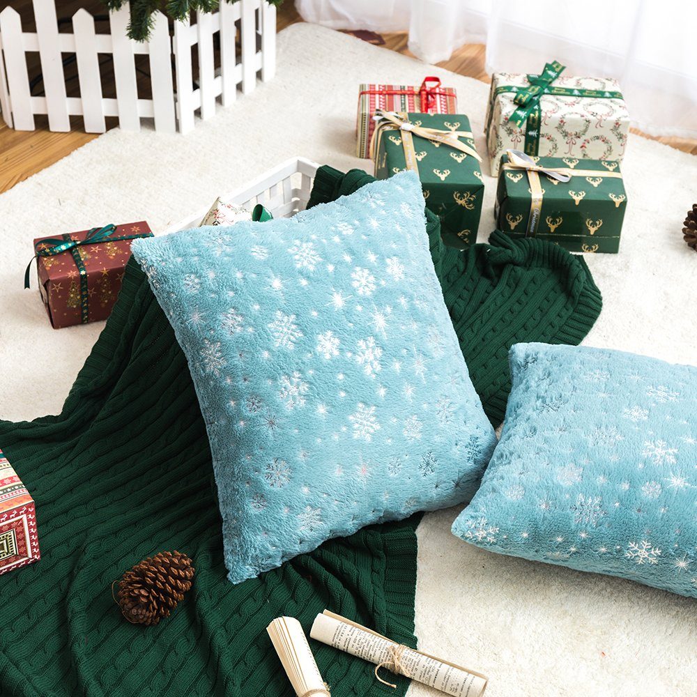 BTTO Kissenbezug Weihnachten Kissenhüllen 45X45cm, 1/2/4er Set Kissenbezüge günstig online kaufen