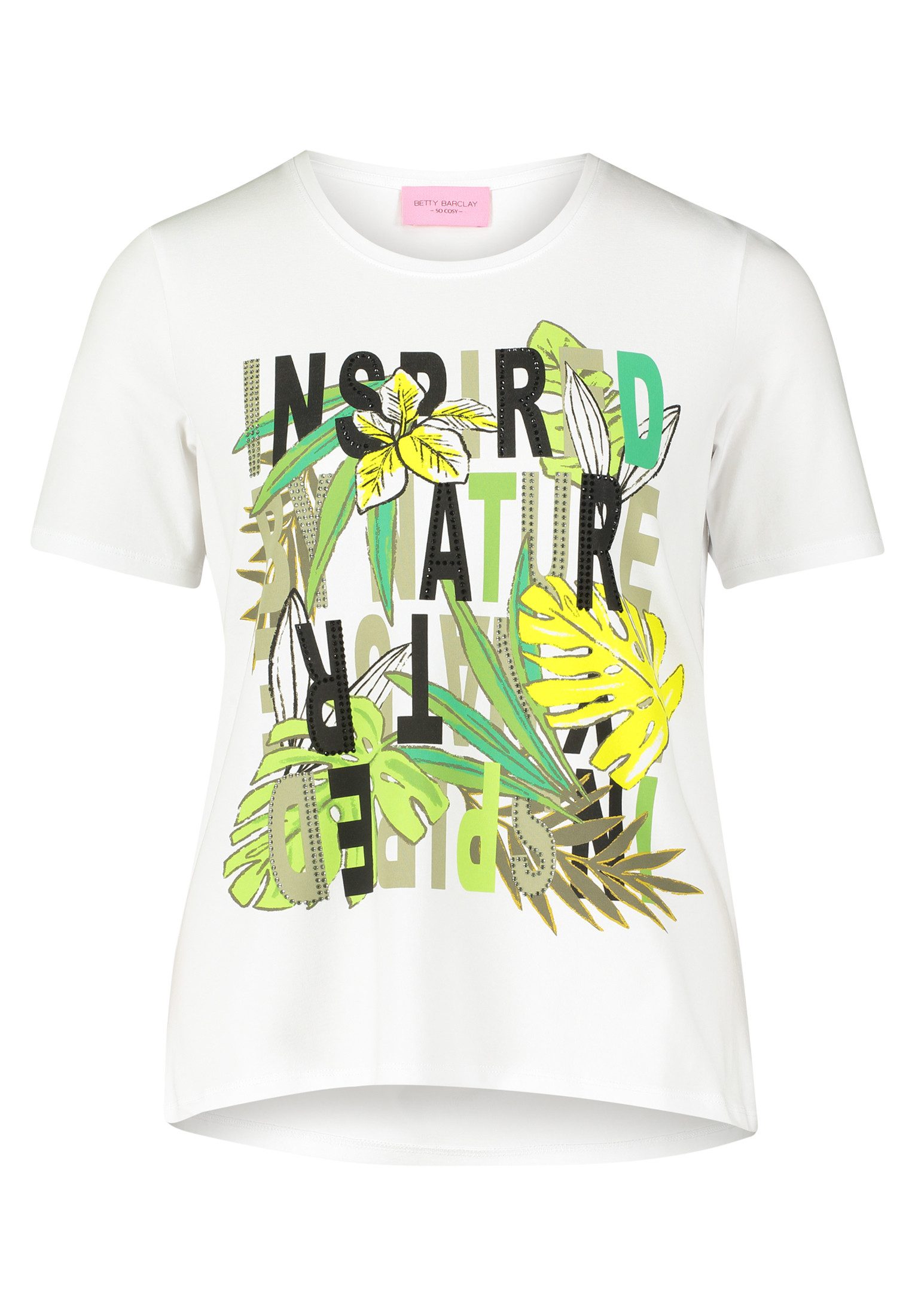 Betty Barclay Kurzarmshirt Damen mit Aufdruck (1-tlg) Glitzersteine günstig online kaufen