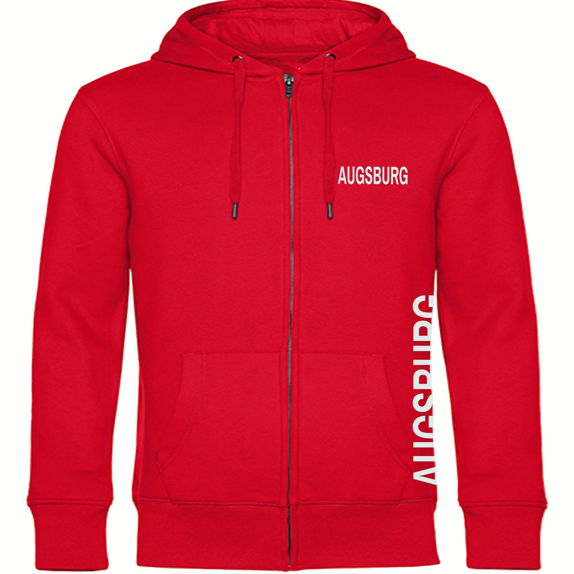 Kapuzensweatjacke Augsburg - Brust & Seite - Sweat