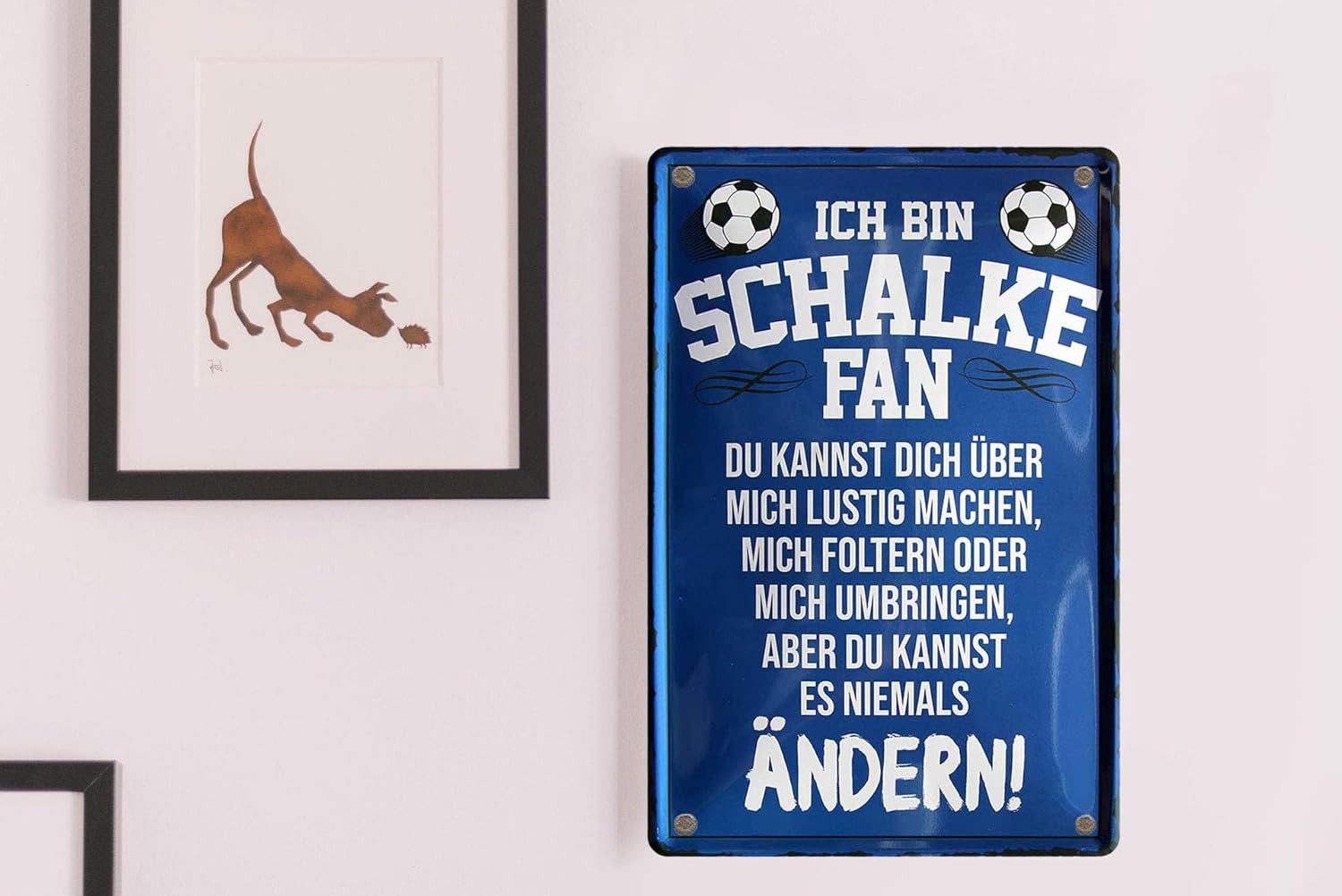 schilderkreis24 Metallschild Blechschild Ich bin Schalke Fan 20x30cm – Bild 4 von 5