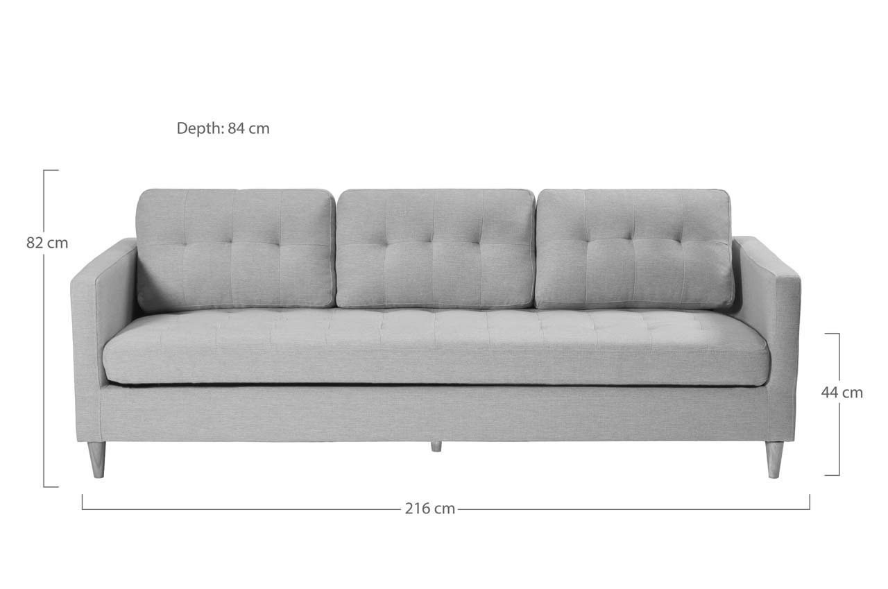 Sofa Marino sandfarben. Personen 3 Sofa ebuy24 Stoff