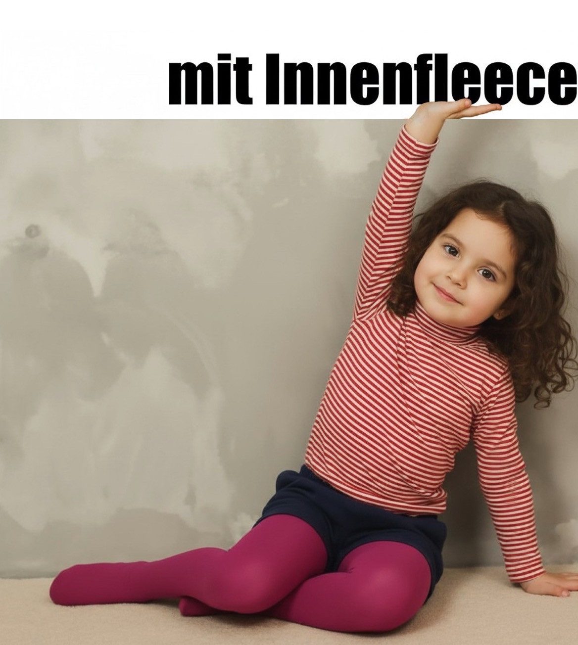 Cocain underwear Thermostrumpfhose 2 Warme Kinder Thermo Strumpfhose geflauscht Vollfrottee Innenfleece (2 St) warm weich flauschig