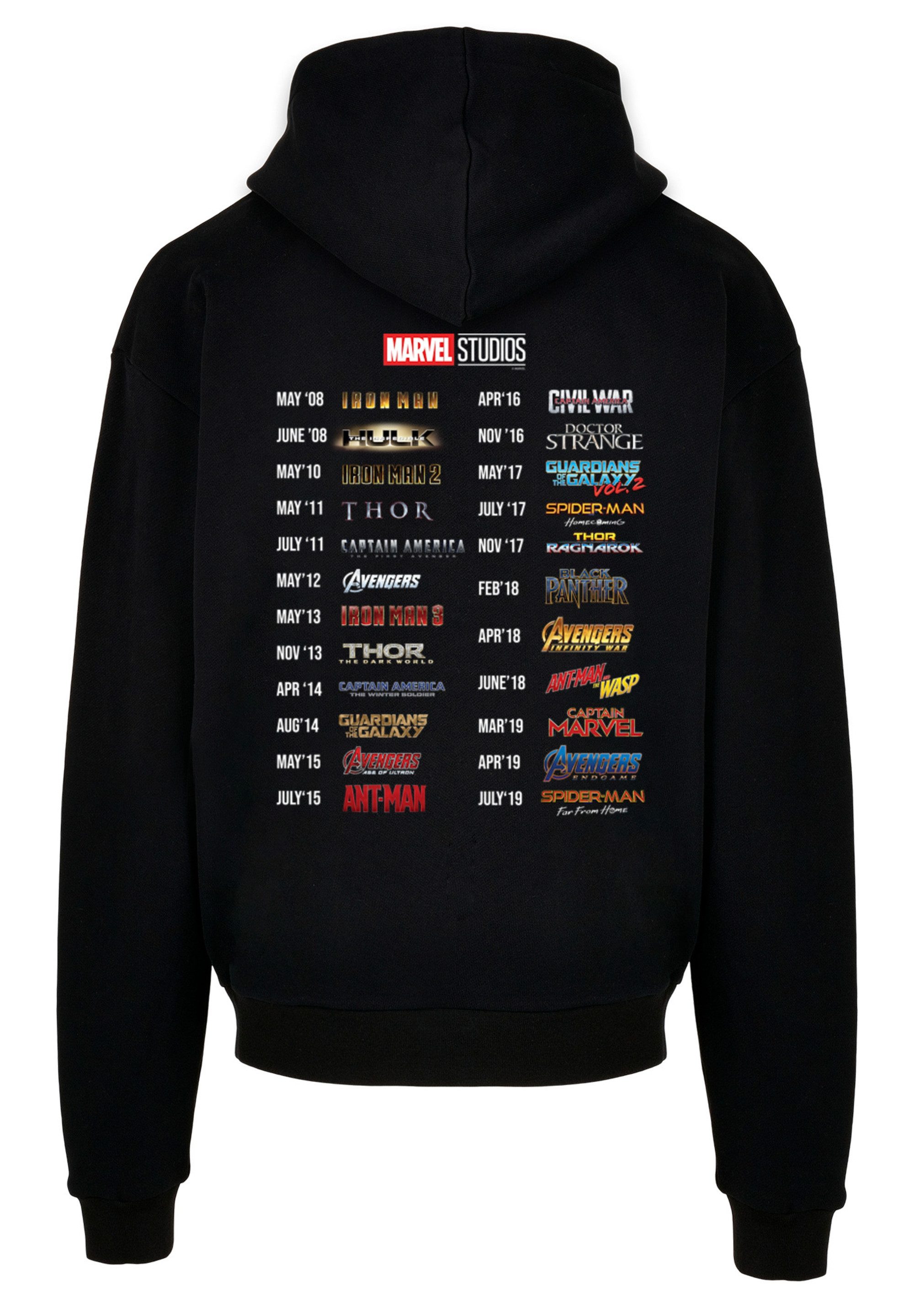 F4NT4STIC Kapuzenpullover Marvel Studios 10 Years Of Movies Print