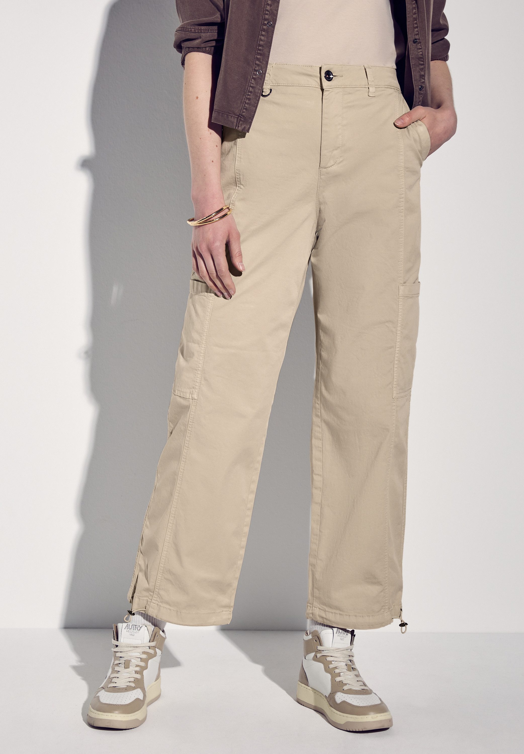 STREET ONE Cargohose mit Tunnelzug am Beinabschluss günstig online kaufen