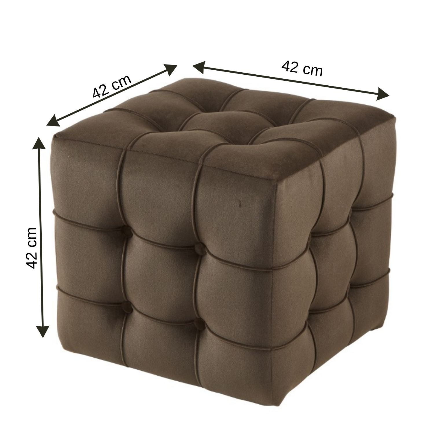 Skye Decor Pouf Lizbon (1-St), Samtiger Polsterpouf