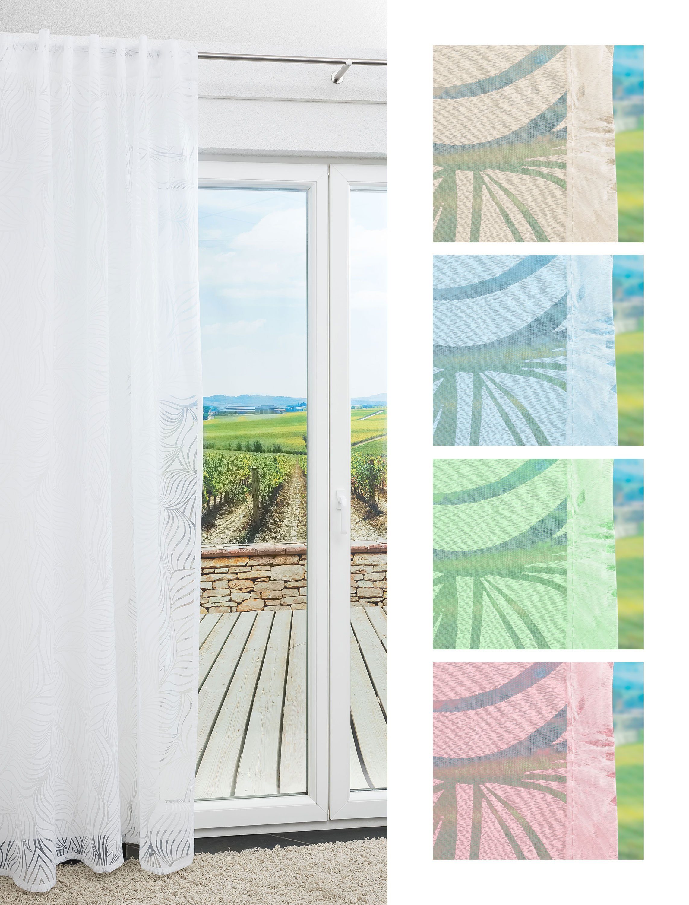 Cecelia, LYSEL®, (1 St), Vorhang transparent, 245x140cm HxB