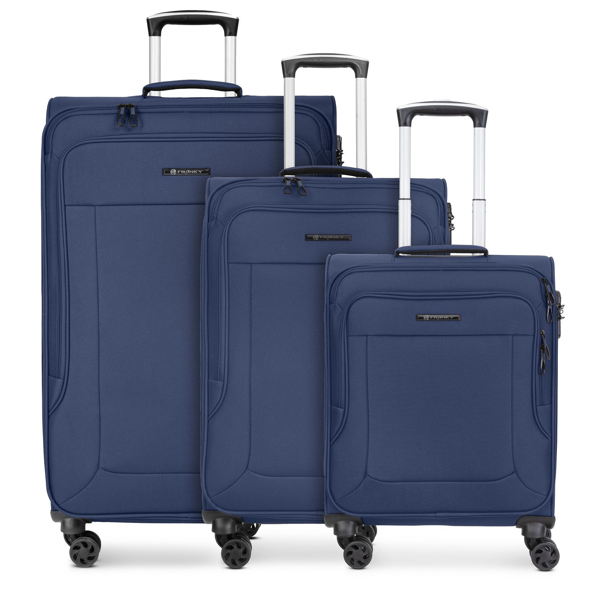 Franky Trolleyset Melbourne 3.0, 4 Rollen, (3-teilig, 3 tlg), Polyester