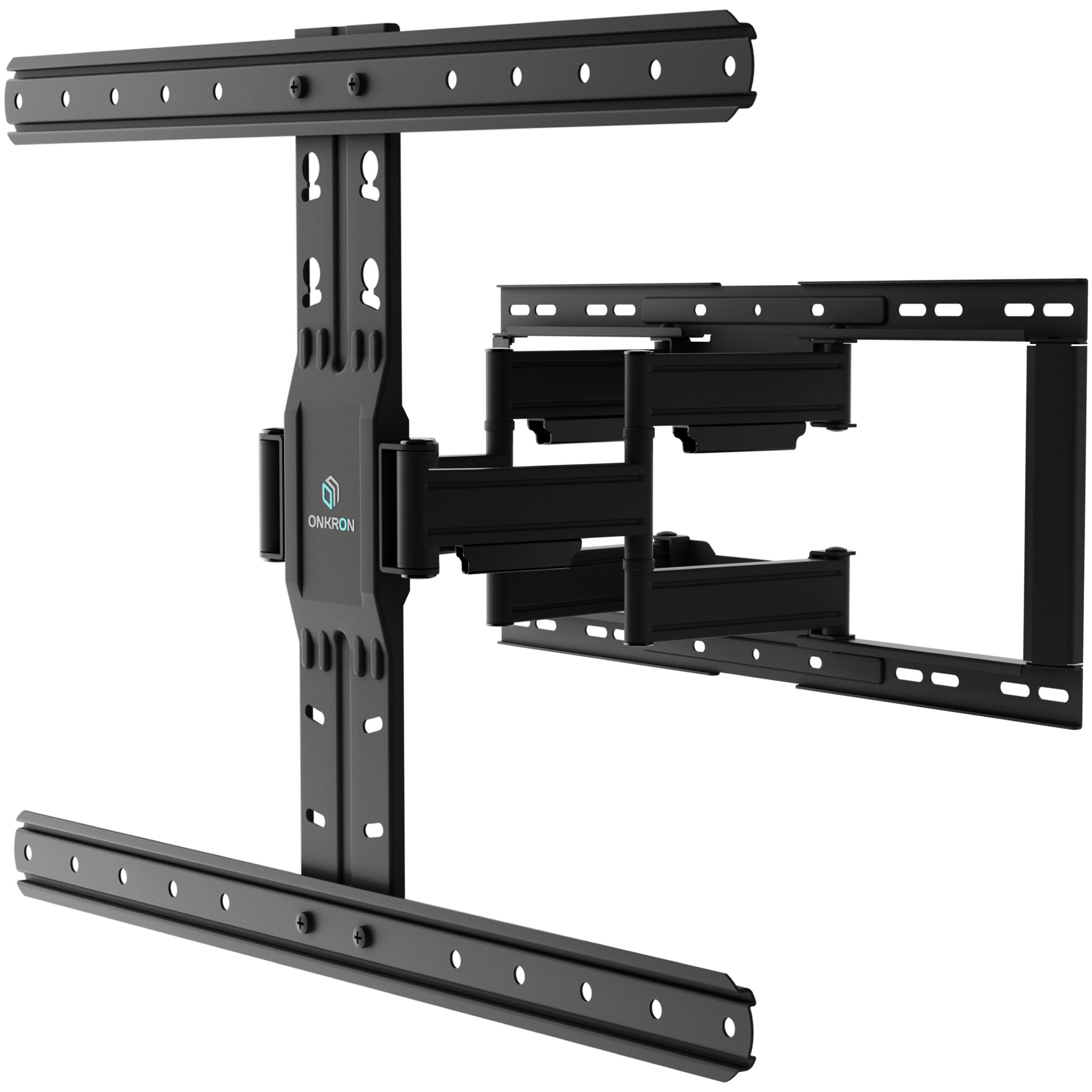 ONKRON TV-Wandhalterung 32-90 Zoll, bis 50 kg, VESA 200x200-600x400, SM6L-B, (bis 90,00 Zoll, schwenkbar, neigbar, dünnes Design, ausziehbar)