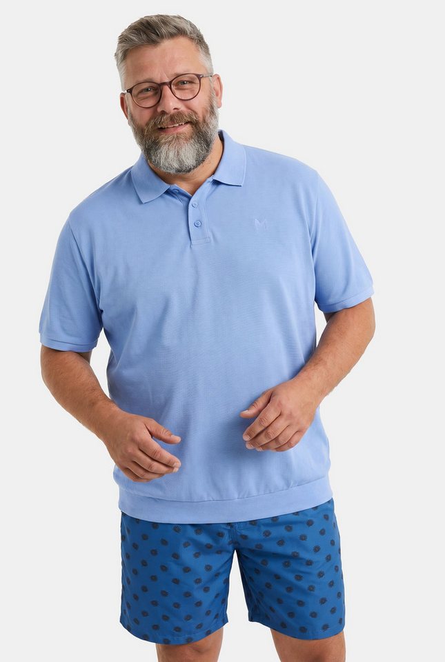 Men Plus Poloshirt Poloshirt Bauchfit Basic Piqué Halbarm