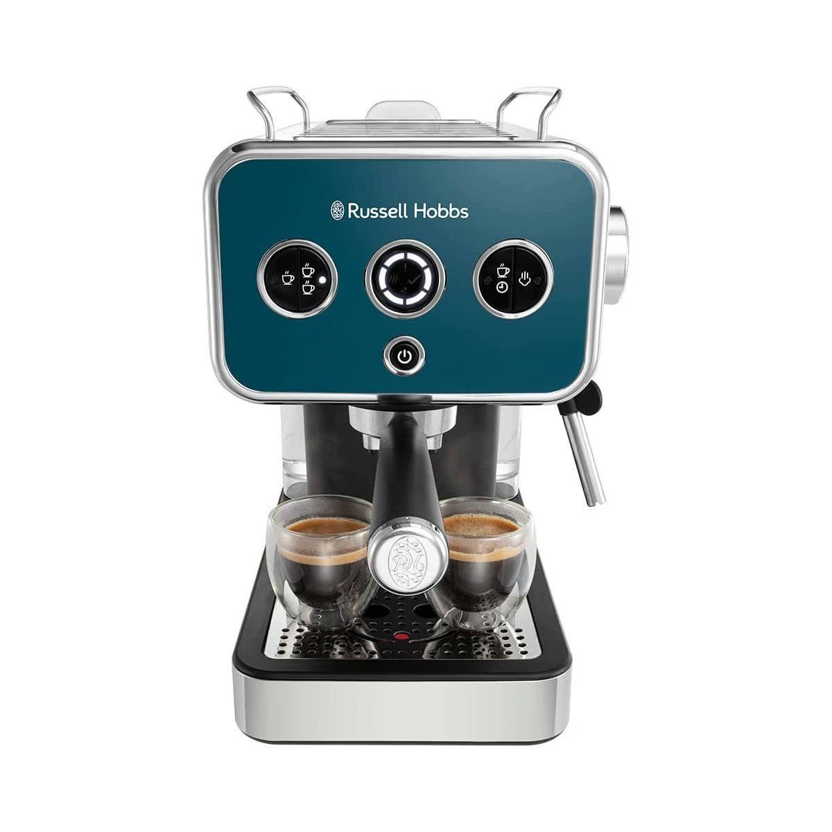 Espressomaschine aus Ocean gebürstetem Bar, lackierten 26451-56 Edelstahl Espressomaschine Espressomaschine 15 HOBBS Akzenten RUSSELL Distinction Blue HOBBS polierten RUSSELL und mit