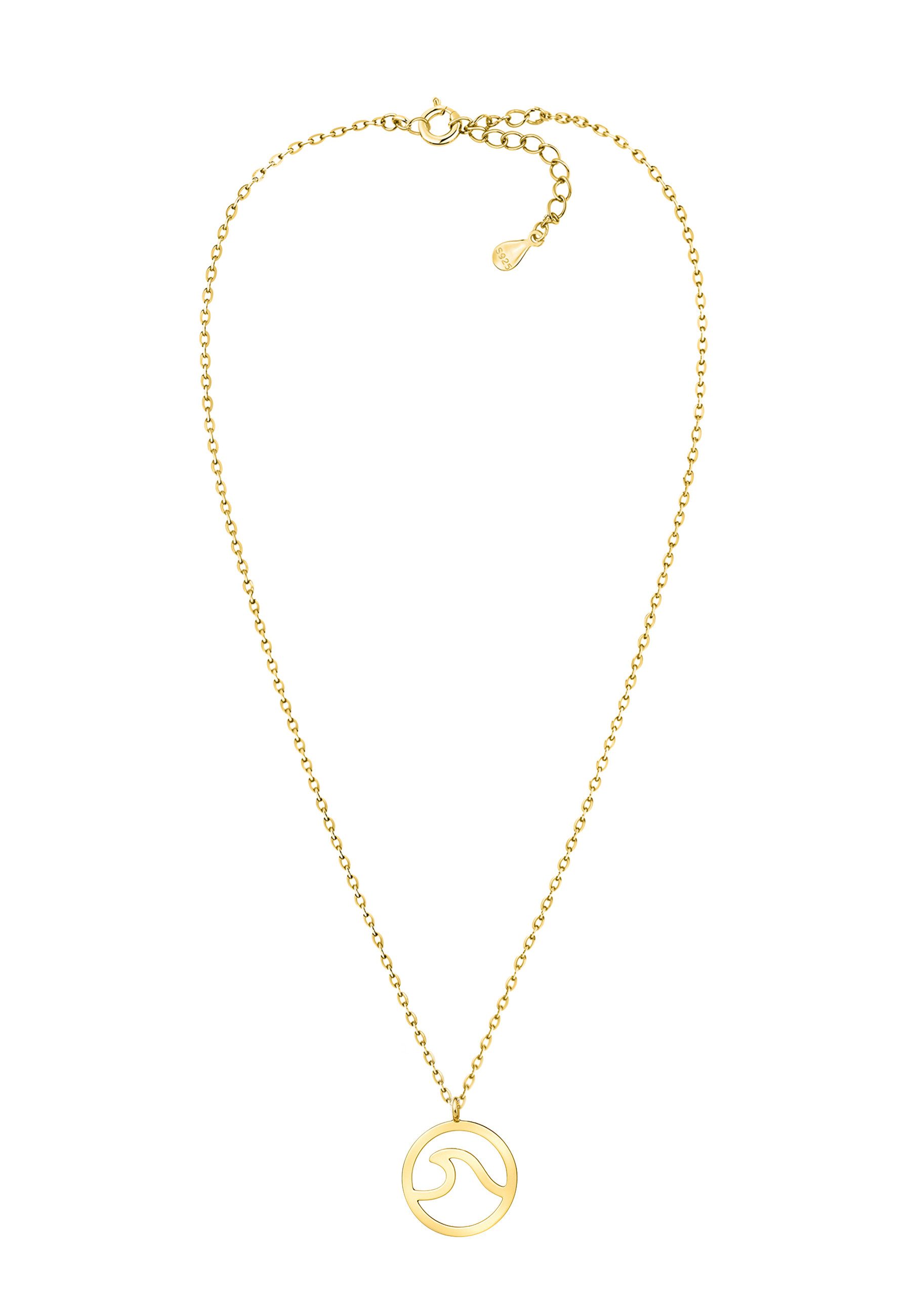 Sofia Milani Kette mit Anhänger Welle, 925 Silber Damen Schmuck - N0465