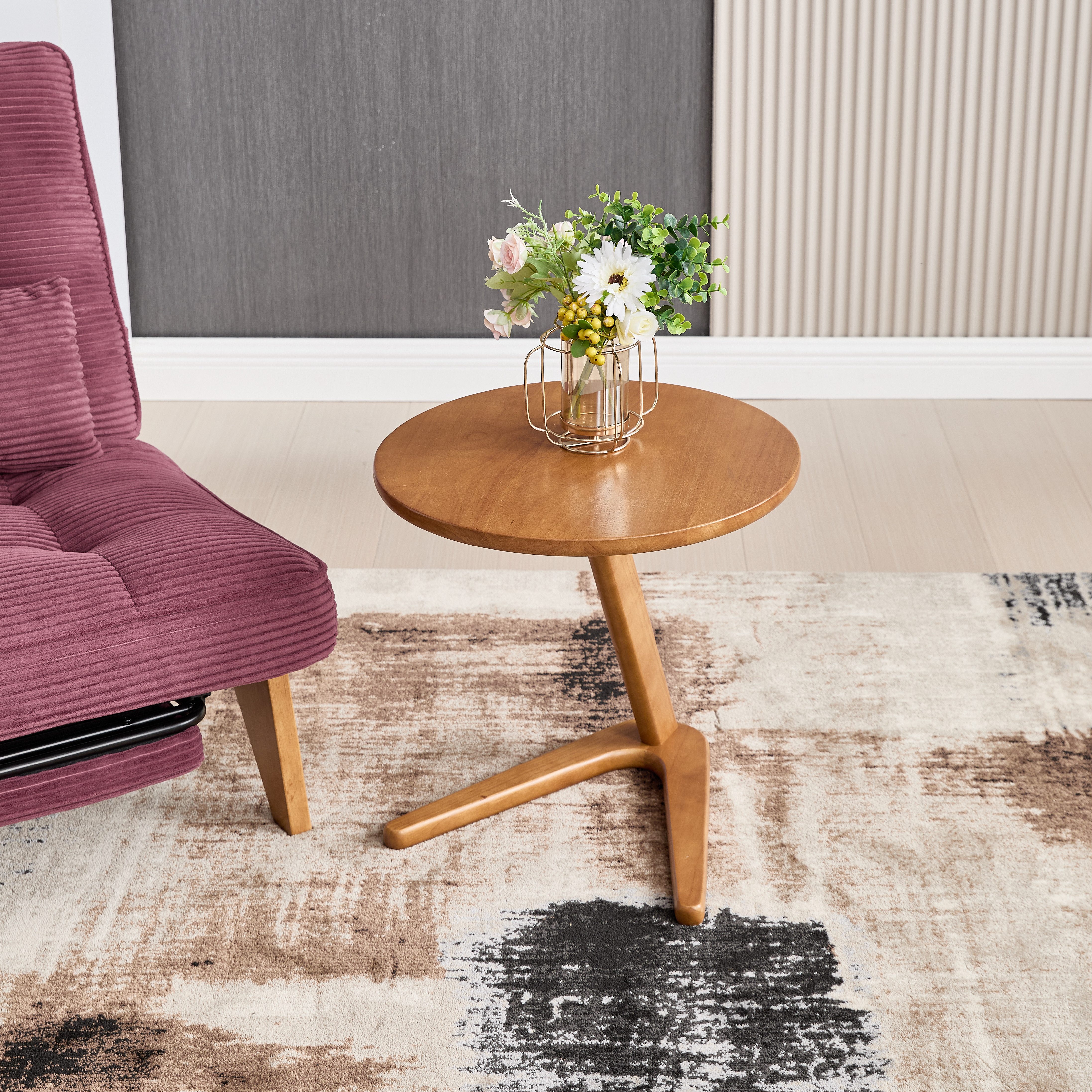 OKWISH Couchtisch Beistelltisch Kaffeetisch (platzsparend unter Sofa schiebbar), vielseitig als TV-Tisch oder Nachttisch