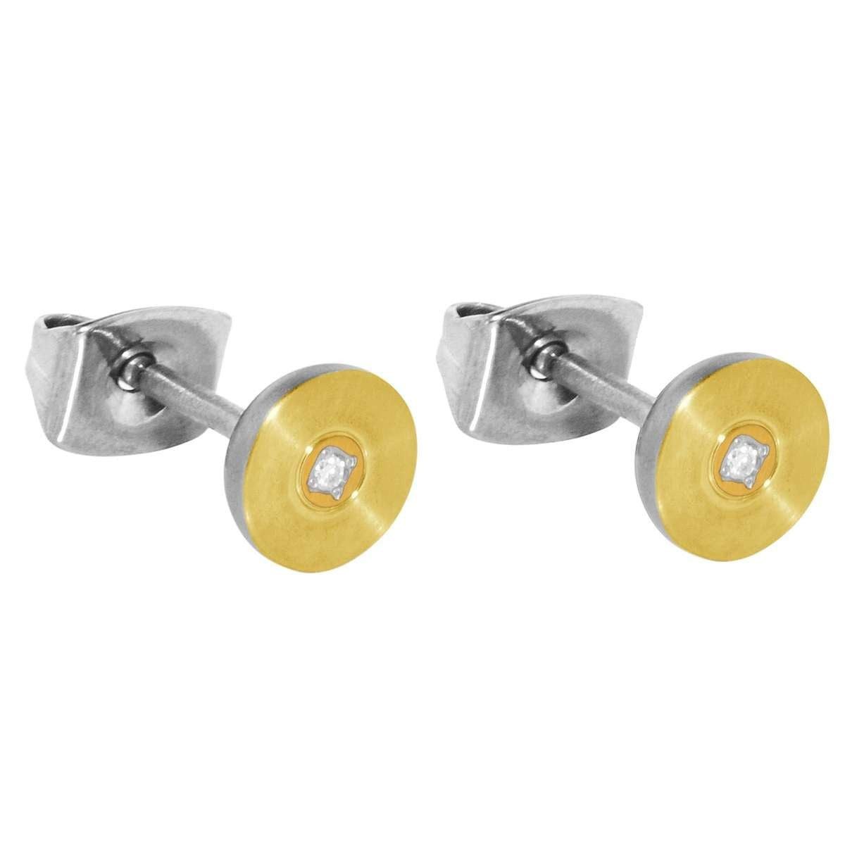 Boccia Paar Ohrstecker 0545-03, Diamant Titan vergoldet