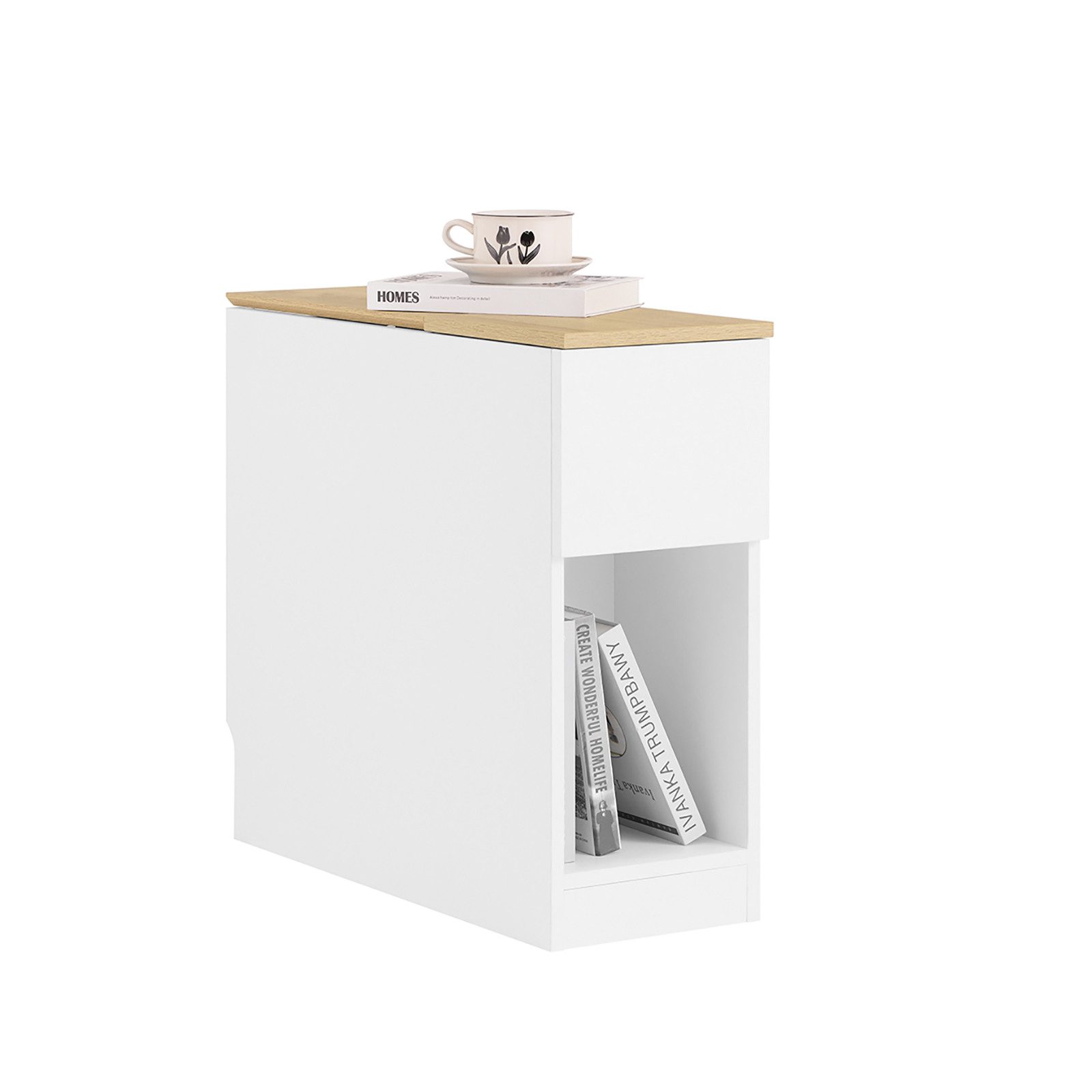 SoBuy Nachttisch FBT162, Nachtkommode, mit Stauraumregal und Schubladen, sc günstig online kaufen