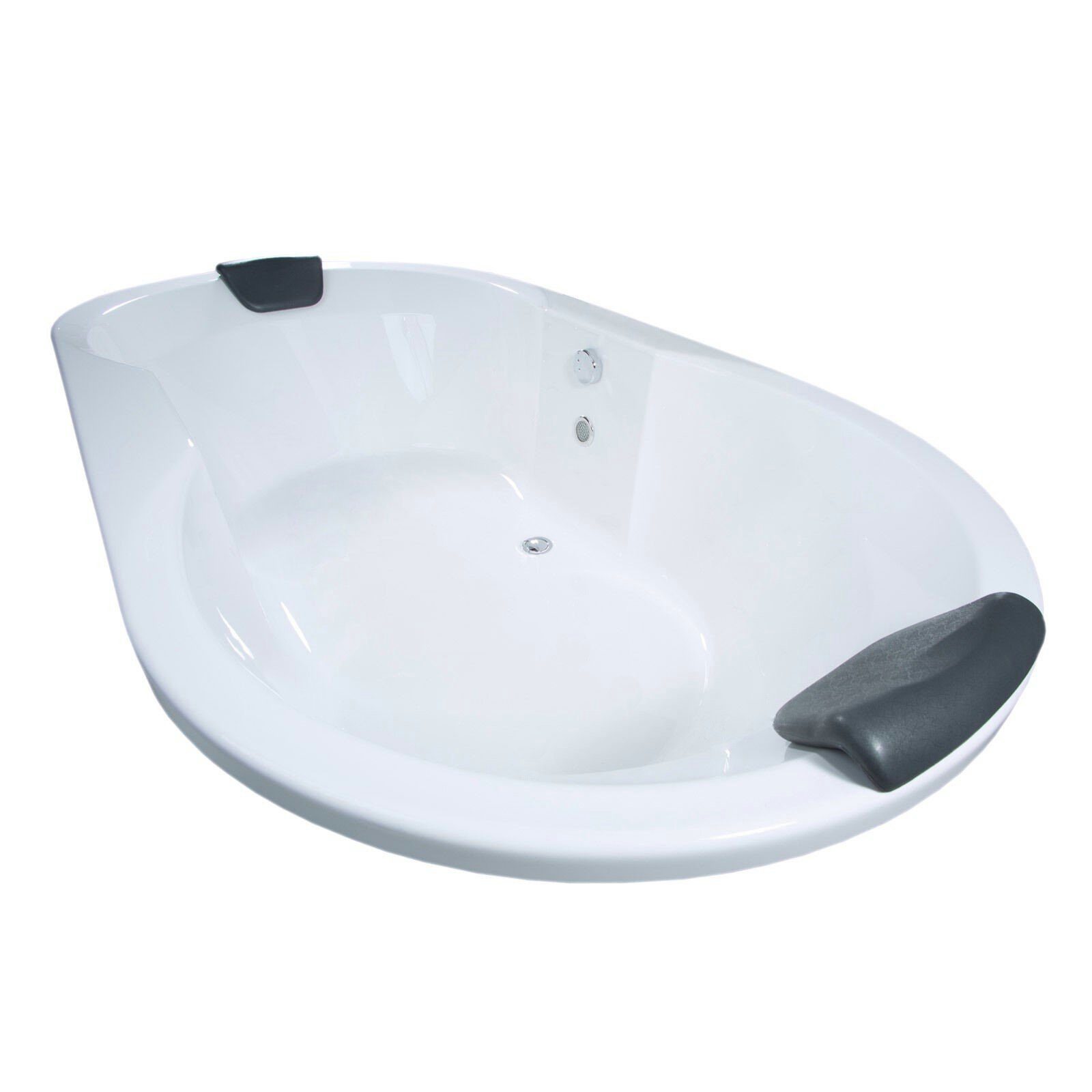 Basera® Badewanne Podest Corvo 195 x 100 cm, (Komplett-Set), mit LED und Kopfstützen