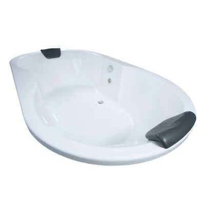Basera® Badewanne »Podest-Badewanne Corvo 195 x 100 cm«, (Komplett-Set), mit LED-Ambiente und Kopfstützen