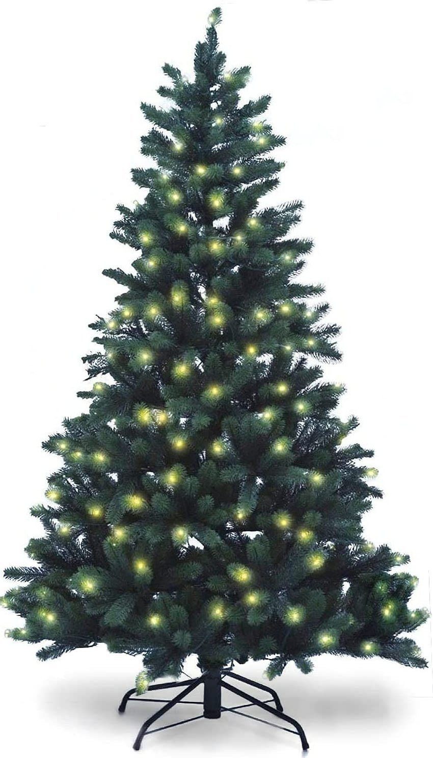 Sehr Spritzguss Höhe: Weihnachtsbaum hochwertig SCHAUMEX Künstlicher 210cm, LED mit Nordmanntanne, Beleuchtung Weihnachtsbaum