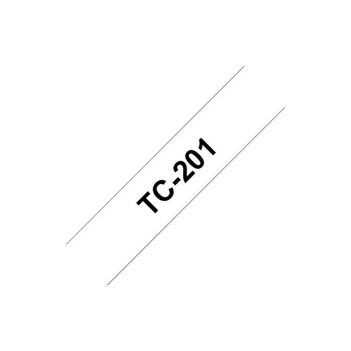 Brother TC-Schriftband TC-201 12 mm laminiert 7 7 Meter PC