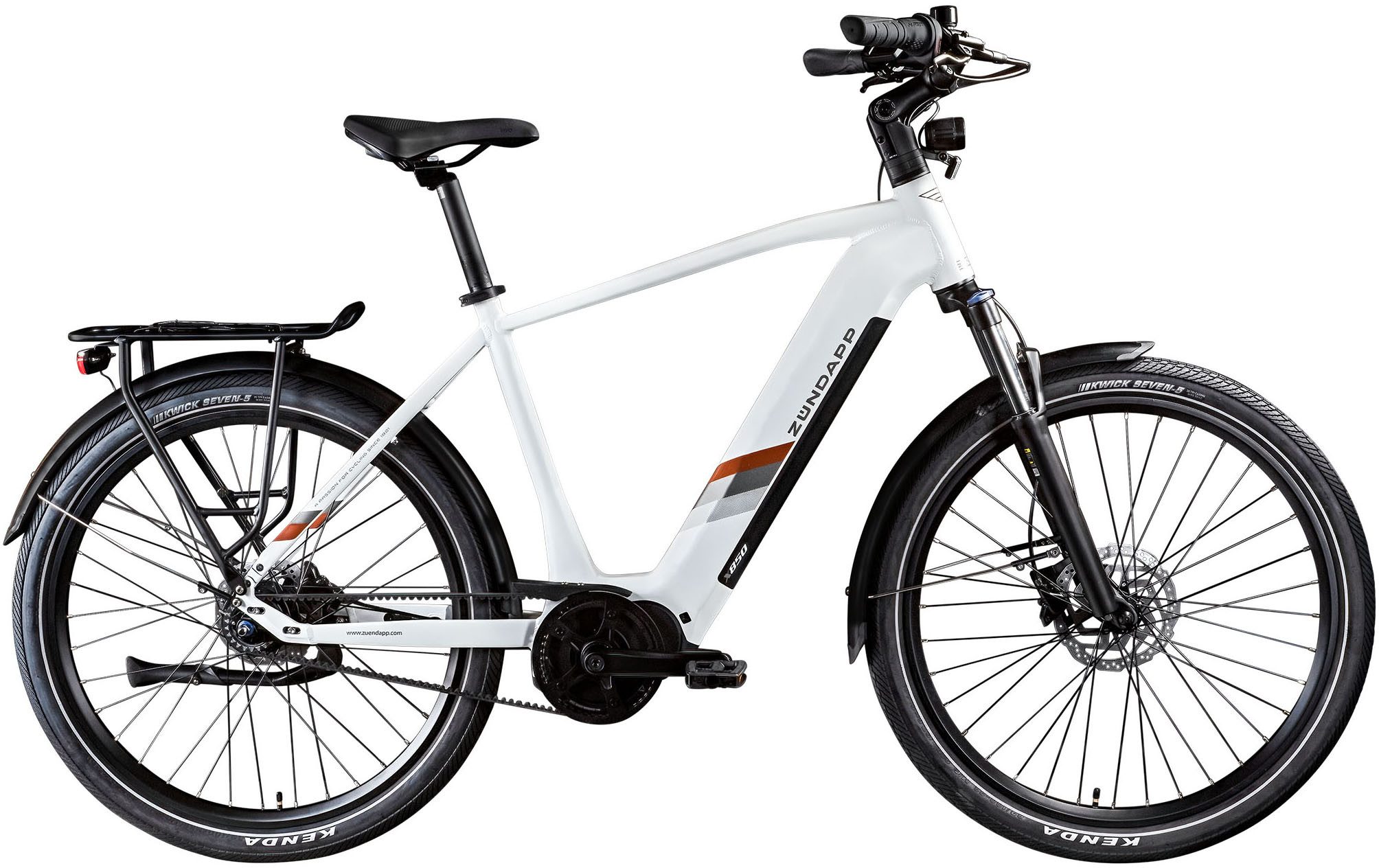 Zündapp E-Bike Trekkingrad X850, 7 Gang, Nabenschaltung, Mittelmotor, 550 Wh, Pedelec, Elektrofahrrad für Damen und Herren