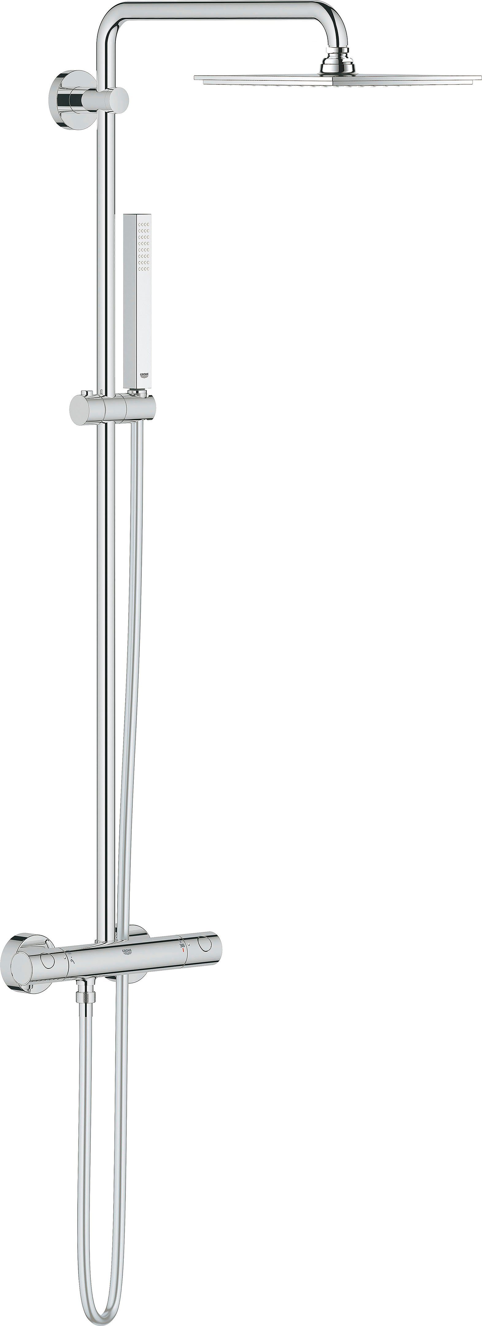 Grohe Duschsystem Euphoria, Höhe 113,2 cm, 1 Strahlart(en), Packung, mit langlebieger und scheinender Oberfläche | Brausegarnituren