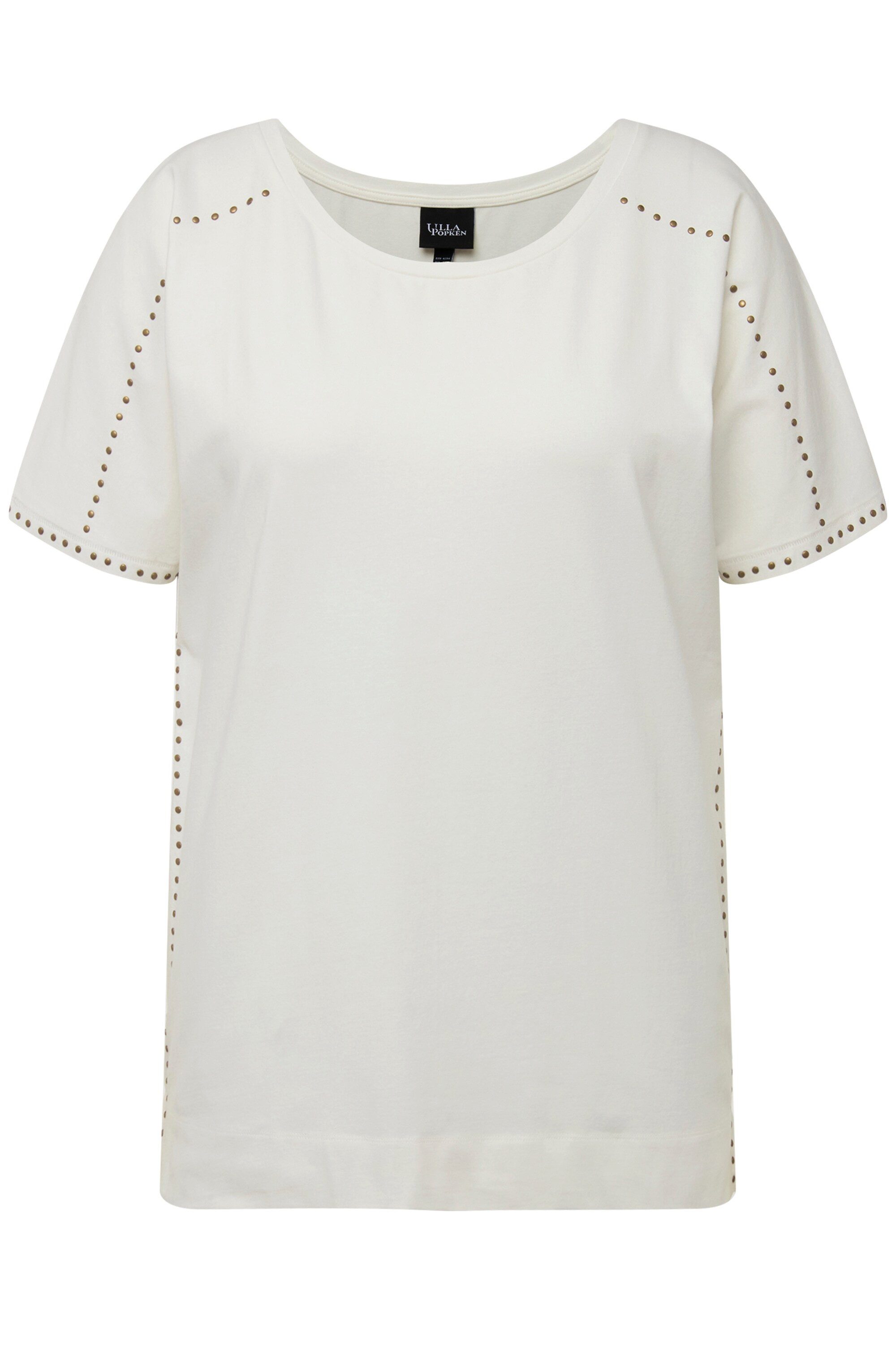 Ulla Popken T-Shirt T-Shirt Ziernieten Oversized günstig online kaufen