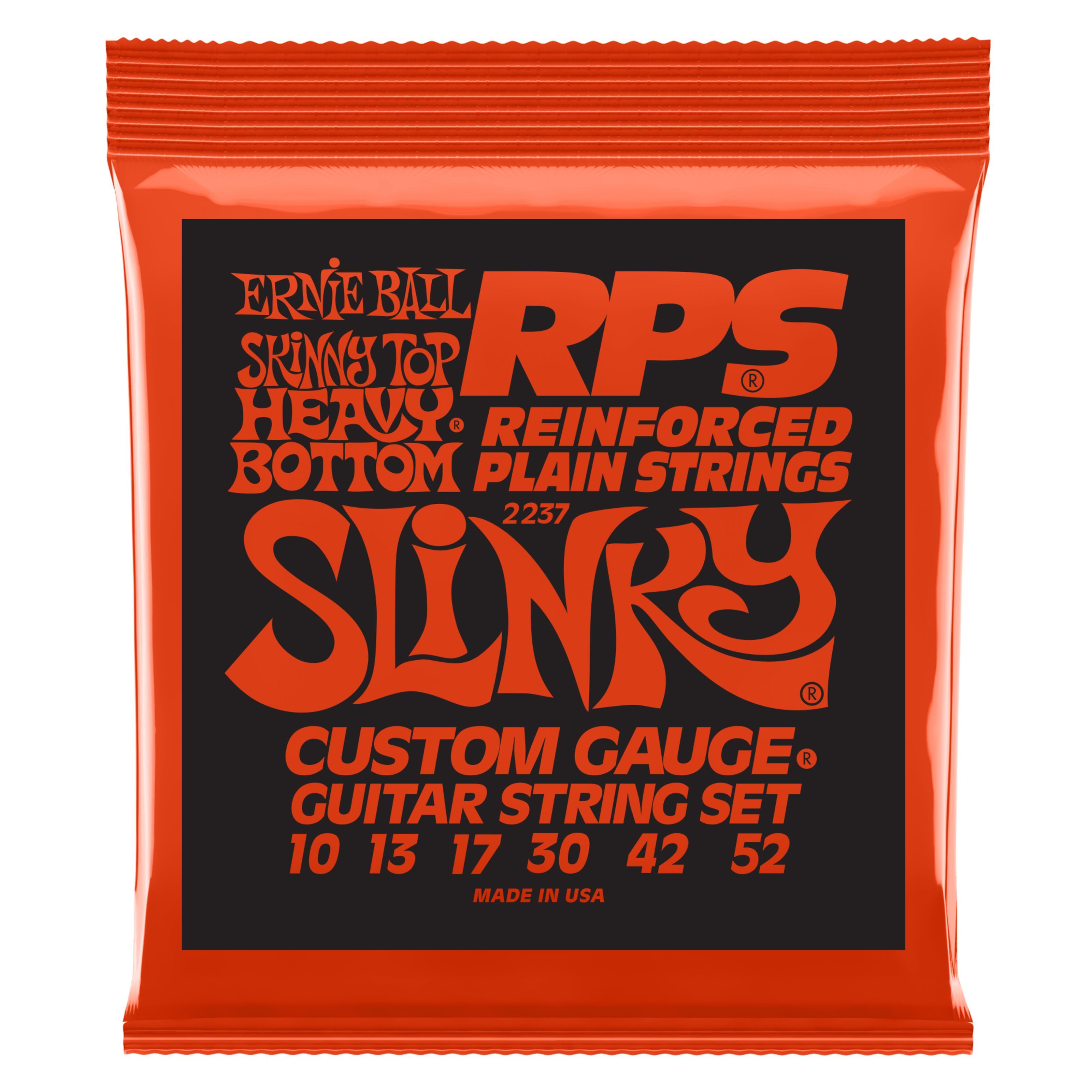 Ernie Ball Saiten, EB2237 10-52 RPS Skinny Top Heavy Bottom Reinforced Plain Strings -