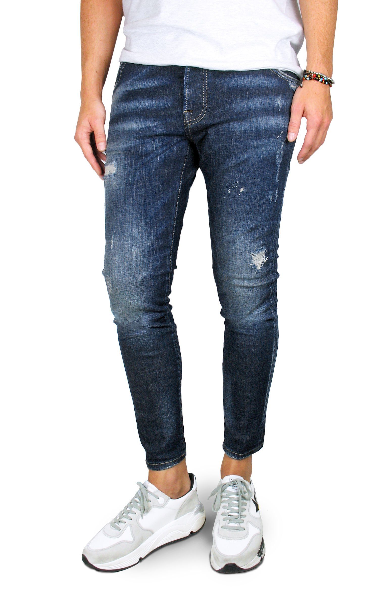 Dark Blue Distressed
