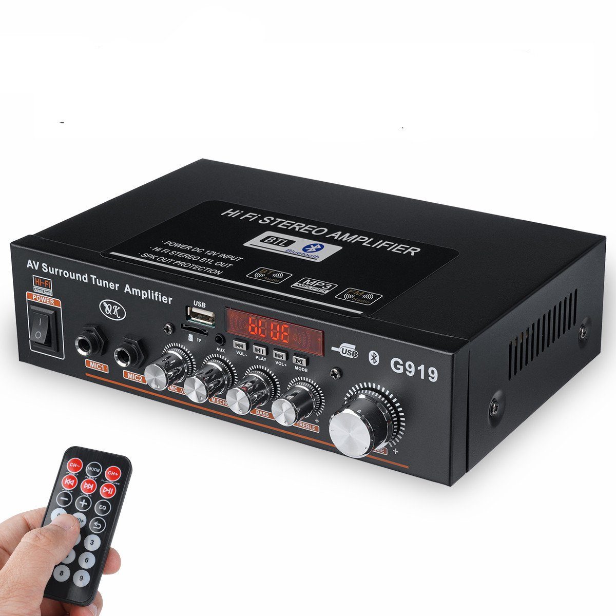 für Verstärker Auto/Haus) bluetooth Insma Hifi (Stereo Audioverstärker Amplifier