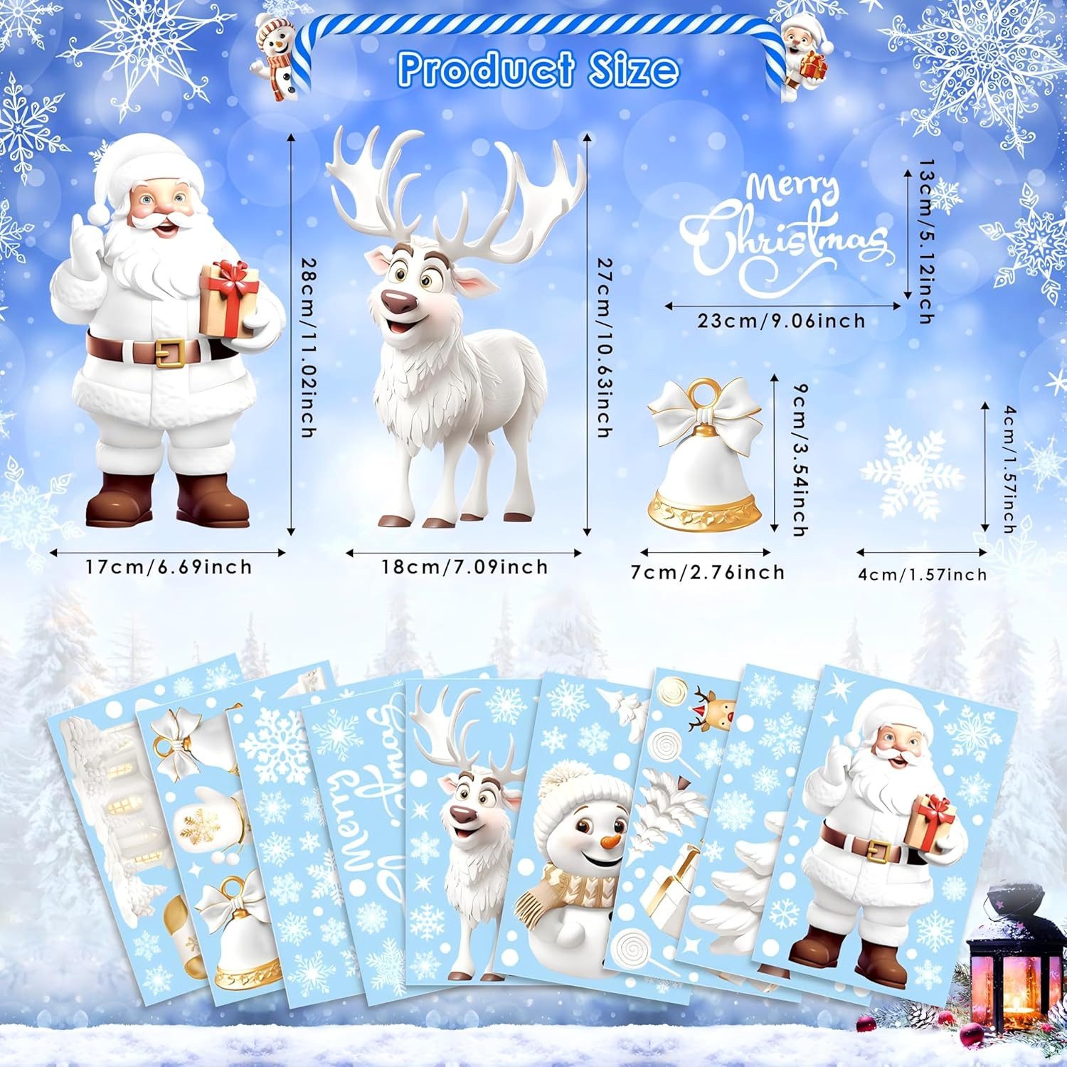 FELIXLEO Fenstersticker Weihnachts-Fensteraufkleber, 190 Weihnachts-Fenster günstig online kaufen