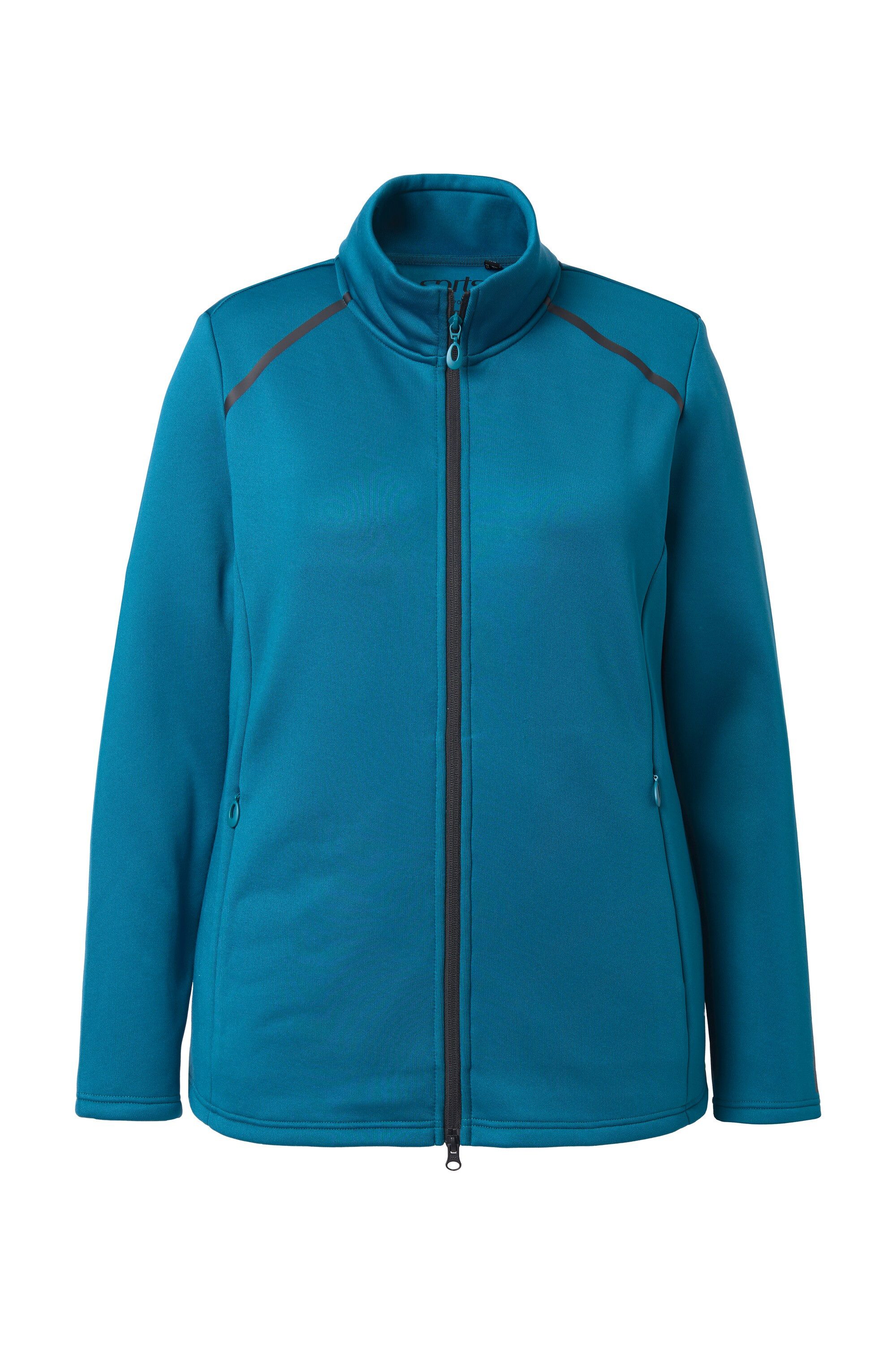 Ulla Popken Sweatjacke Funktions-Sweatjacke Webfellfutter Stehkragen günstig online kaufen