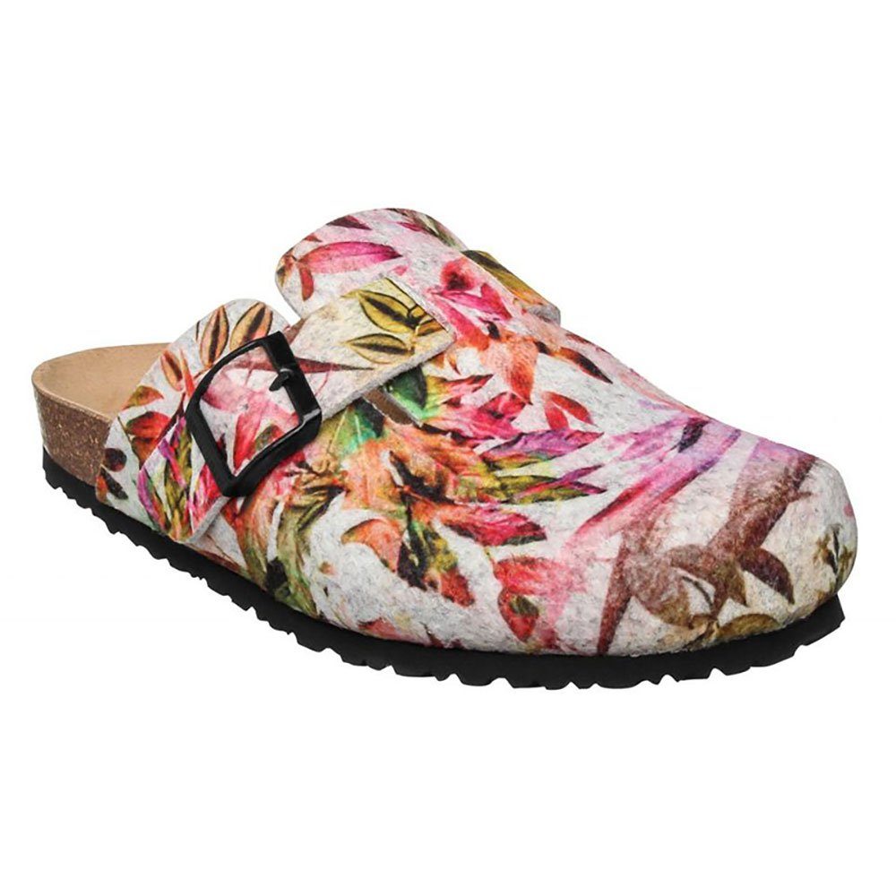 Amsterdam Filz Damen & Herren Clog Mehrfarbig Schmal Gr. 38 Hausschuh