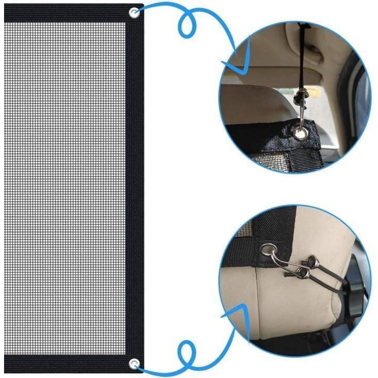LuxusKollektion Tierabsperrgitter Hundebarriere Rücksitz Mesh Seil Haken 110X60CM SUV Pickup 110*60CM