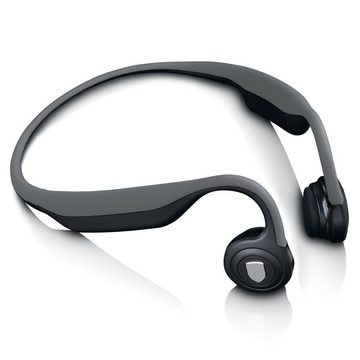 Lenco HBC-200GY Bluetooth-Kopfhörer (Knochenleitung Kopfhörer, hohe Akkuleistung, Wasserdicht (IPX5)