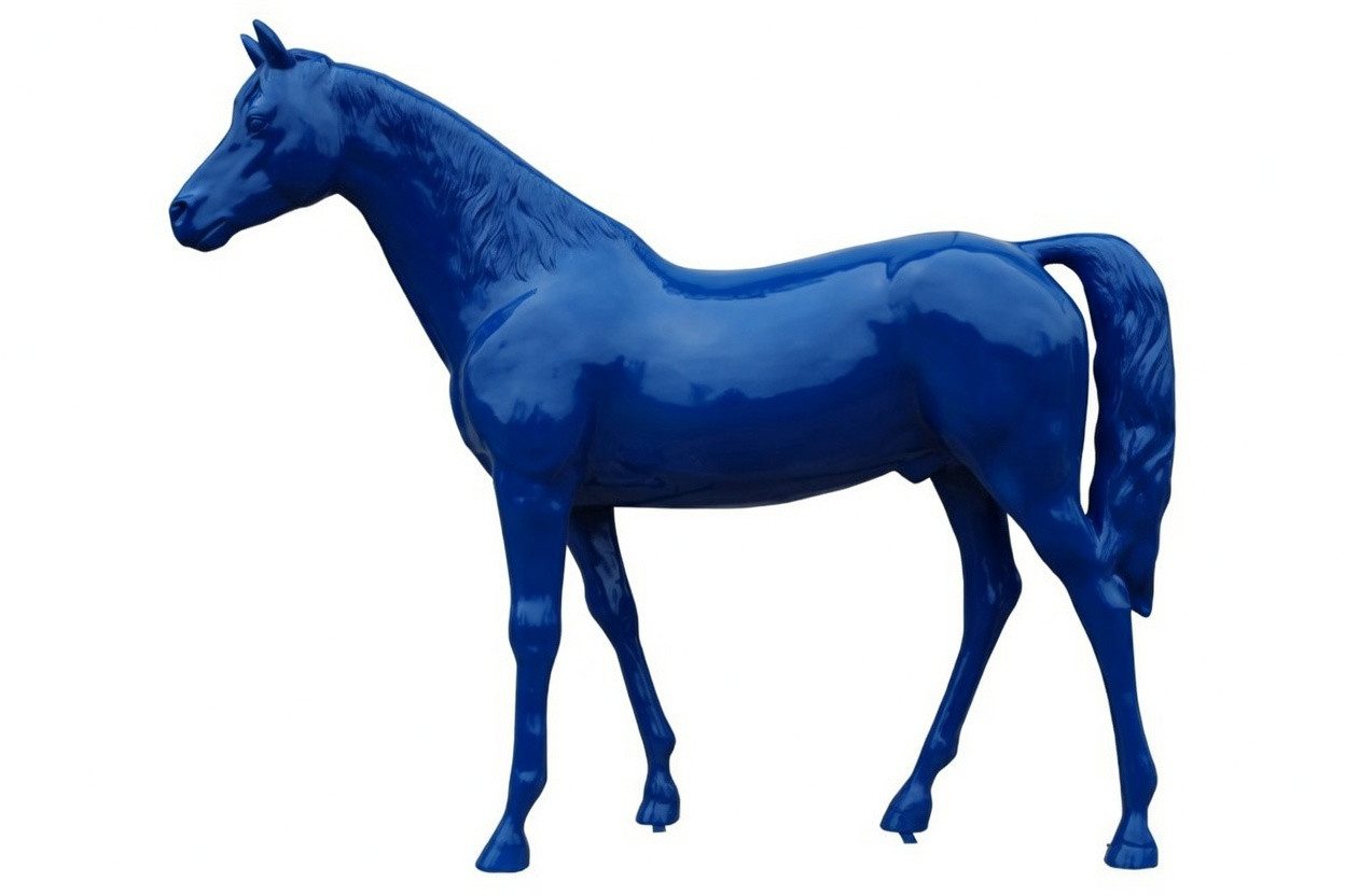 JVmoebel Tierfigur Pferdefigur aus Keramik mit gestreiftem Design, Made in Europa