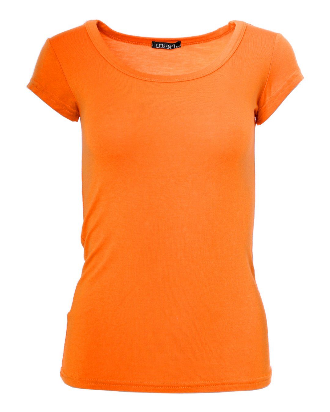 Muse T-Shirt Basic Fit T-Shirt Kurzarm Skinny 1001 orange