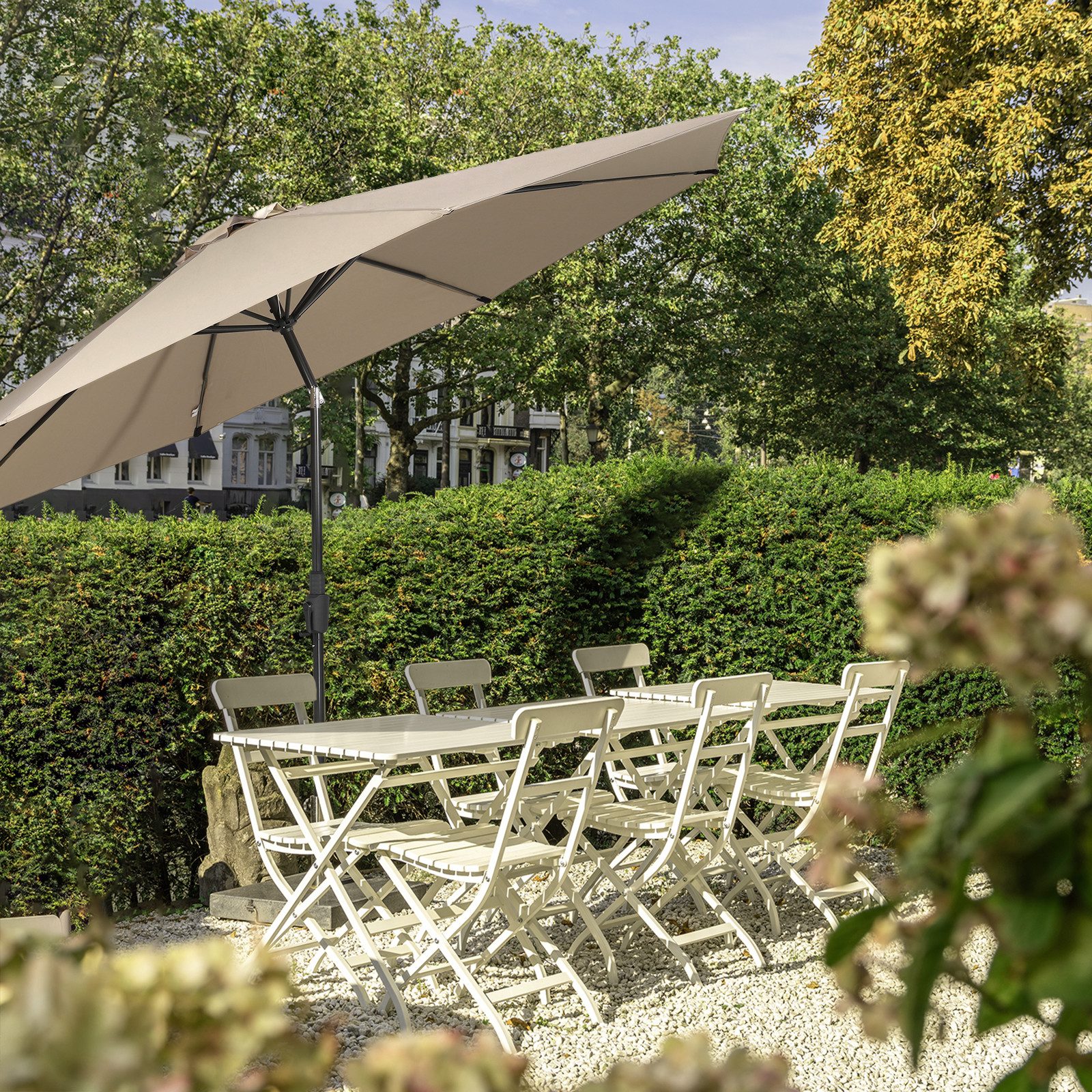 Sekey Sonnenschirm Gartenschirm mit Kurbel ∅ günstig online kaufen