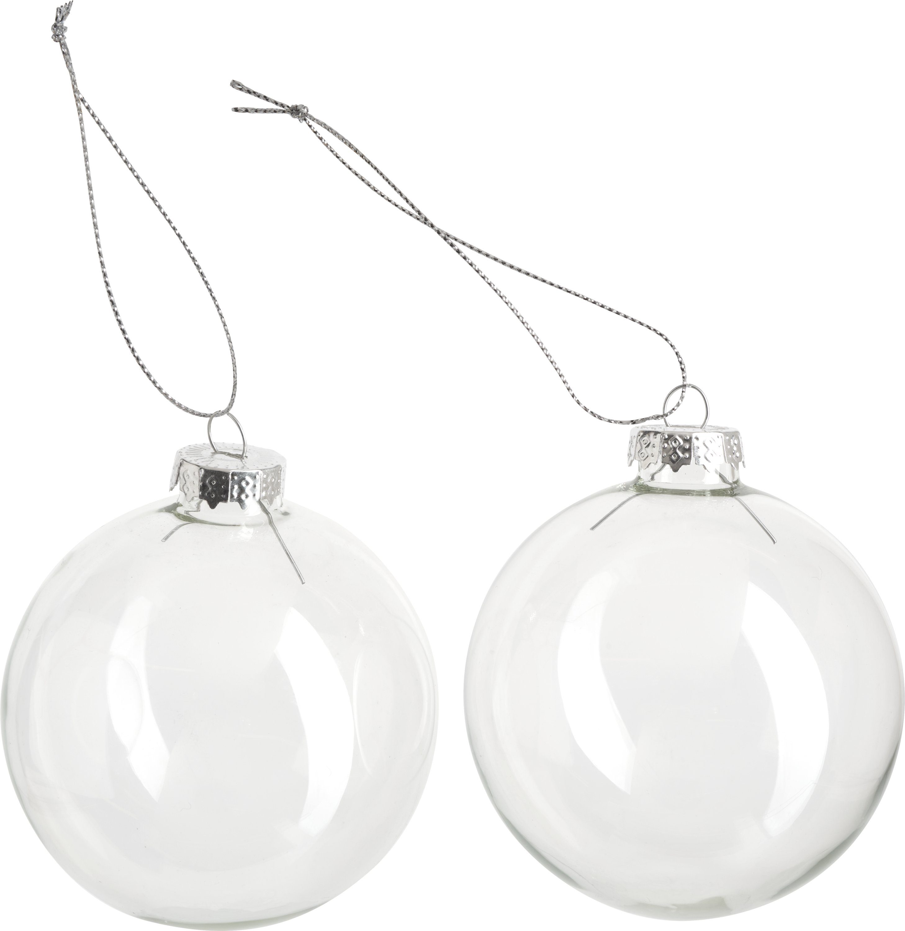 VBS Weihnachtsbaumkugel, Glas, 2 Stück