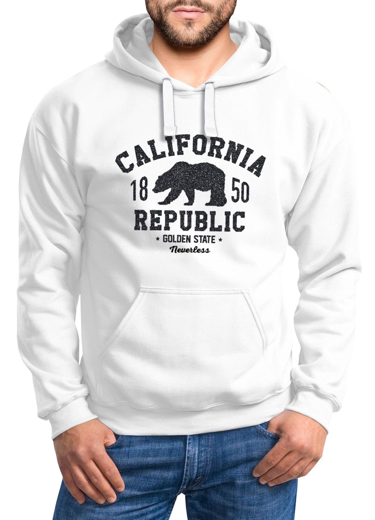 Neverless Hoodie Hoodie Herren California Republic günstig online kaufen