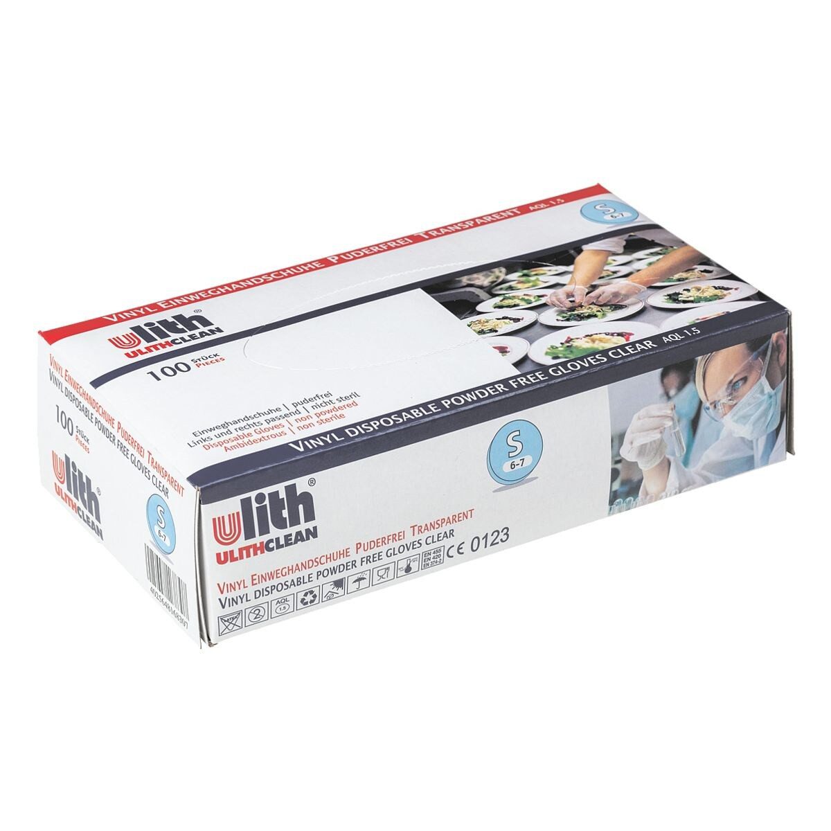 Ulith Einweghandschuhe (100-St) re/li passend, Vinyl, natur / puderfrei, 10 günstig online kaufen