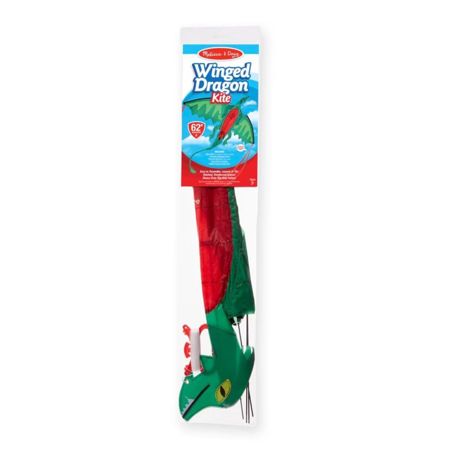 Melissa & Doug Flug-Drache Winged Dragon Shaped Kite