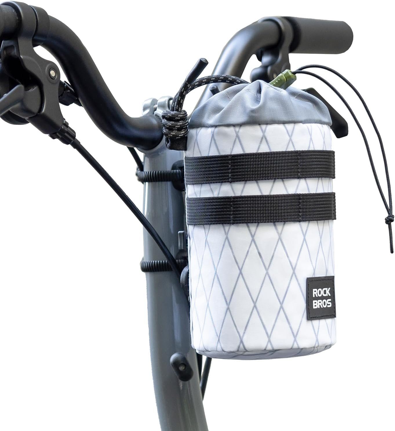 ROCKBROS Fahrradtasche 1,2 L montierbare Fahrradlenkertasche mit Thermofach für Trinkflasche