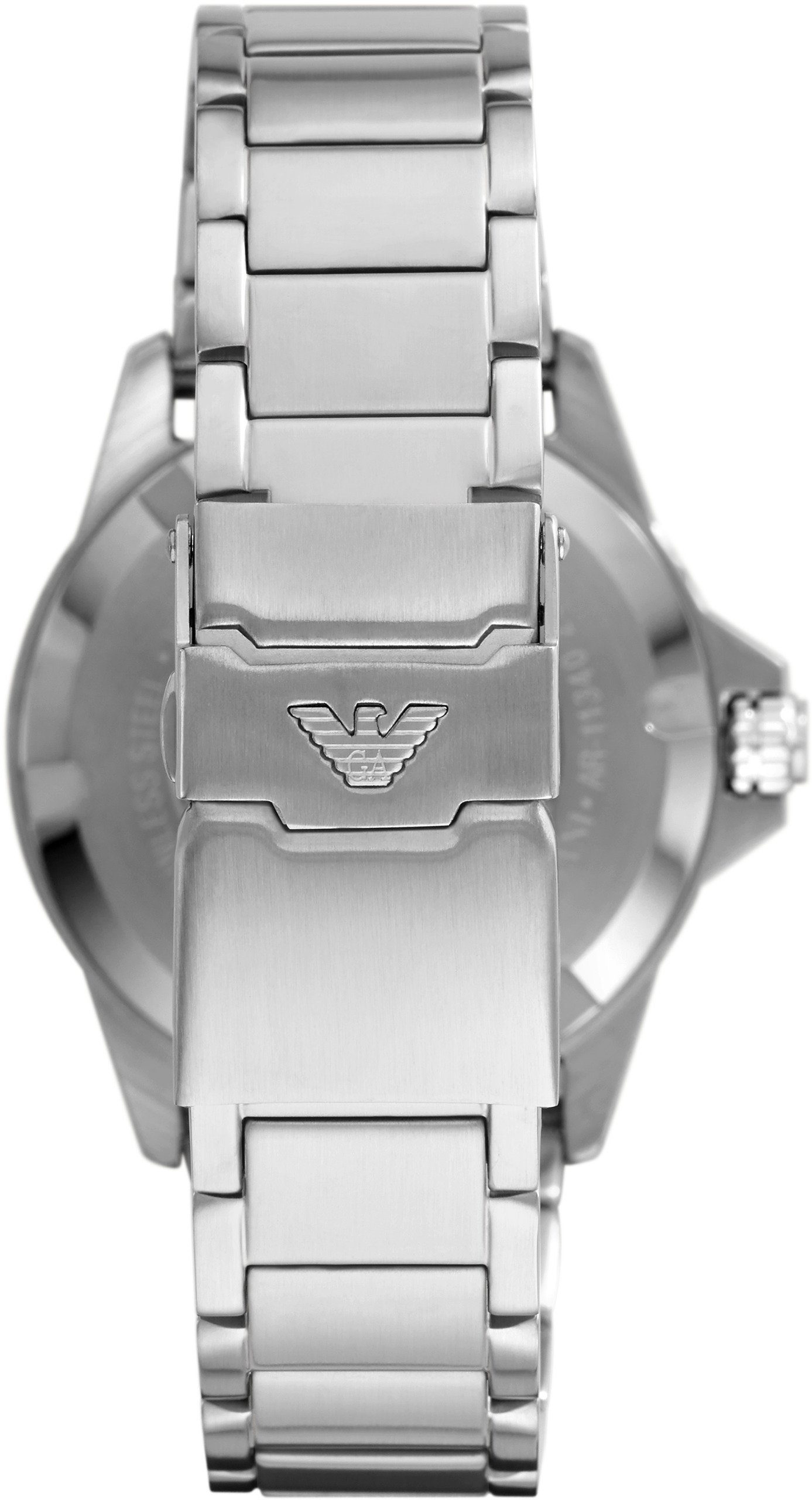 Emporio Armani Quarzuhr AR11339, Armbanduhr, Herrenuhr, bis 10 bar wasserdicht, Edelstahlarmband