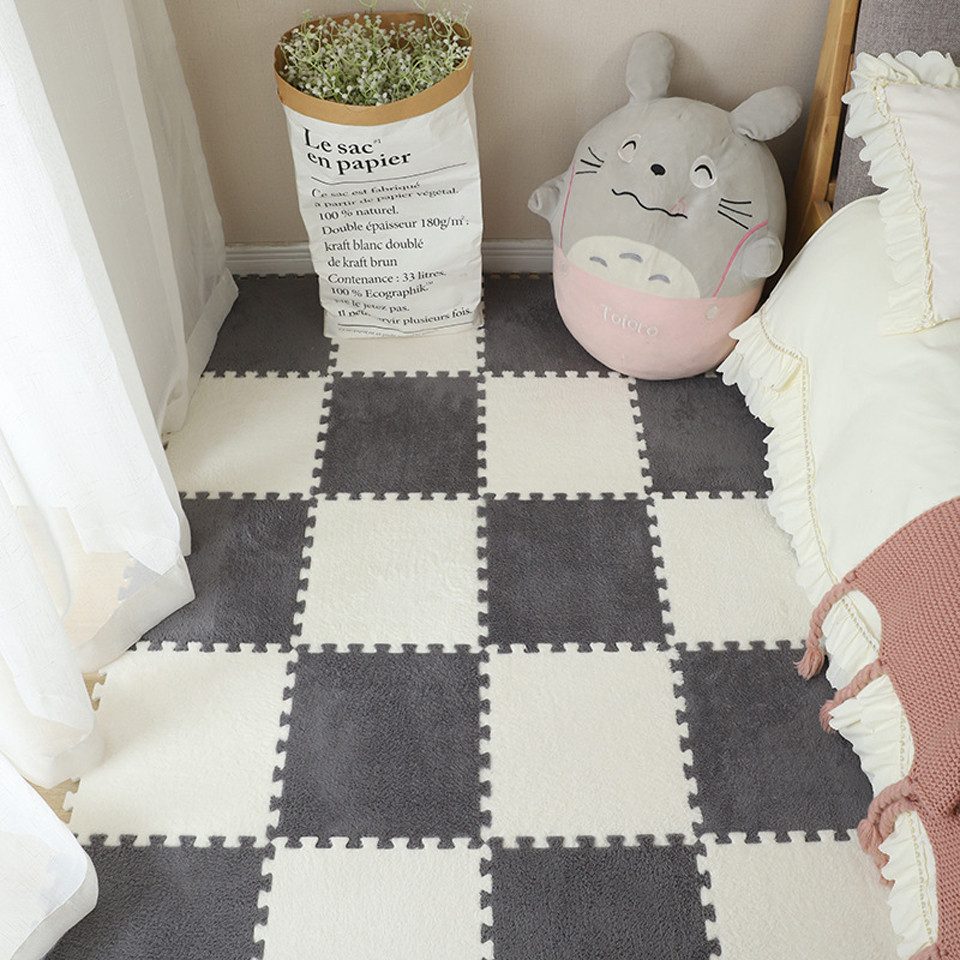 Agger Puzzlematte 12 Teile krabbeldecke Baby Kinder Puzzlematte Matte Spielmatte-30x30cm, (12-tlg), Flauschige Wohnzimmer Schlafzimmer Teppichfliesen