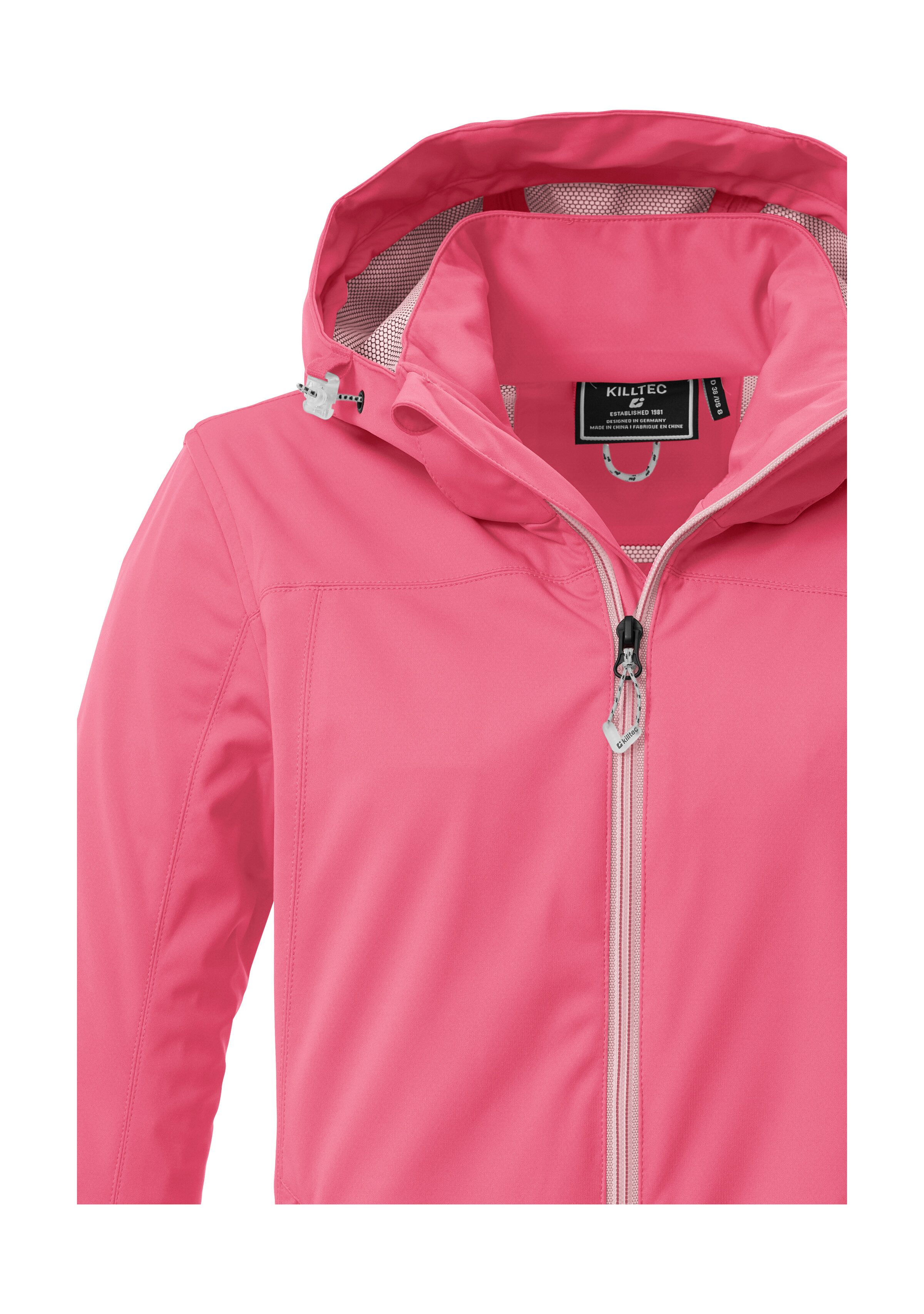 Killtec Softshelljacke KOS 69 WMN SFTSHLL JCKT Winddichte, wasserabweisende Damenjacke mit abnehmbarer Kapuze