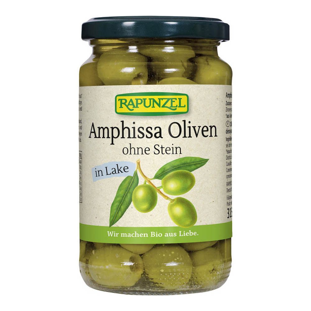 Rapunzel Antipasti Oliven Amphissa grün ohne Stein 315g