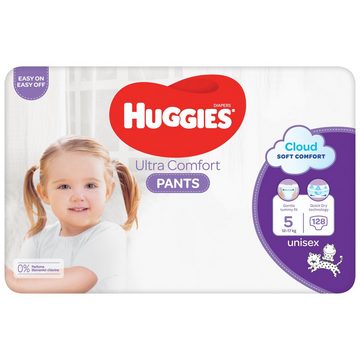 HUGGIES Windeln Ultra Comfort Pants Größe 5 (12-17 kg), 128 St., Baby-Windeln