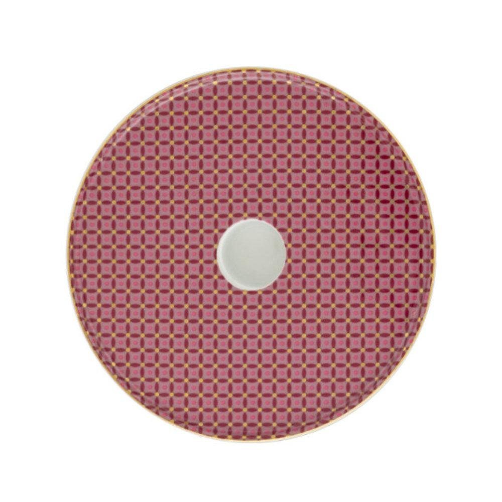 PiP Studio Kerzenhalter Kerzenhalter Schale (14cm) Pink Cross Stitch